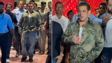 Anant Ambani-Radhika Merchant Pre-Wedding Bash: Salman Khan Arrives in Jamnagar With Y-Plus Security for the Occasion (Watch Video)